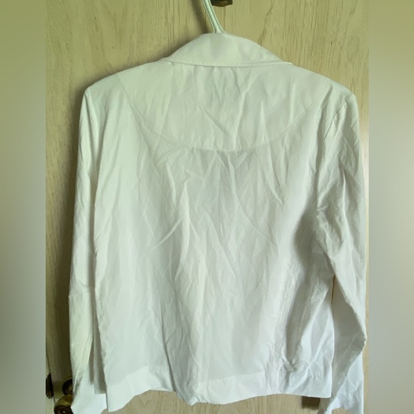 PEACE OF CLOTH by Jaime MAJESTIC STRETCH MARIEL MOTO JACKET Bleach White Sz Med - Picture 8 of 16